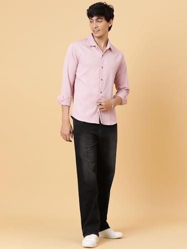 Image of KOTTY Men's Textured Casual Shirt - Long Sleeve||Button-Down Collar||Classic Fit