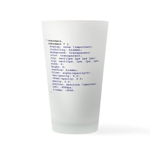 CafePress CSS Redundant Class Pint Glass, 16 oz. Drinking Glass