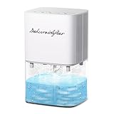 Dehumidifier 1800ML 63OZ Small Dehumidifier for Home 230 Ft² Safety Dehumidifiers Adjustable 10 Color Lights 5 Timers 3 Setting Modes Auto Shut Off Protection Low Noise For Bedroom Bathroom