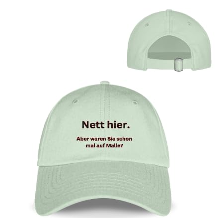 Casquette snapback ajustable brodée couleur menthe pastel visière de baseball