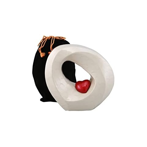 Urns of Dignity Passage of Heaven Adult Cremation Urns for Human Ashes - Decorative Urns,Urns for Human Ashes Female & Male,Urns for Ashes Men & Women,Funeral Urn (Adult Non-Customize, White Red) Cover