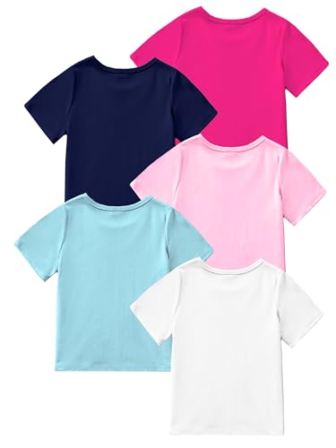 Image of Kuchipoo Girls Half Sleeves Regular Fit Cotton T-Shirt