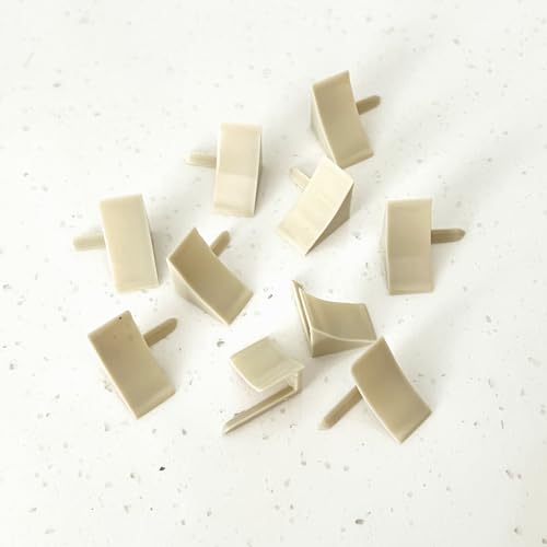 Image of InstaTrim End Caps - 10 Ivory 1 /2 inch Wide Trim End Cap Pieces - Trim for Corners - Paintable | Ten paintable ivory end caps finish exposed ends on compatible 1 /2 in InstaTrim flexible trim for a clean home installation.