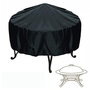 ZHANGYU Afdekking voor vuurschaal, rond, robuuste hoogwaardige beschermhoes voor vuurschaal, waterdicht, winddicht, uv…