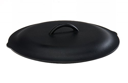 Image of Lodge 12 Inch Cast Iron Lid. Classic 12-Inch Cast Iron Cover Lid with Handle and Interior Basting Tips. (Pack of 3)