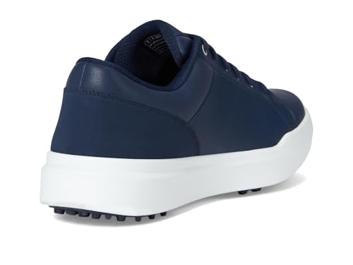 Skechers Drive 6 Arch Tênis masculino de couro com ajuste relaxado Spikeless Golf, Azul marino, 43