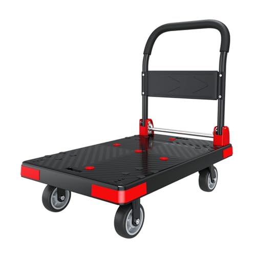 Carretilla de plataforma plegable con ruedas silenciosas 5 pulg miniatura 1