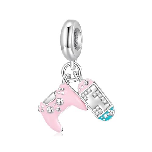 Abalorio de plata de ley para pulsera Pandora, diseño de consola de juegos, regalo para novia y hermana