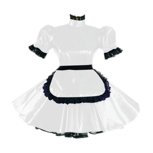 XINLIANYI Vestido francés acampanado para cosplay, uniformes personalizables, blanco, S