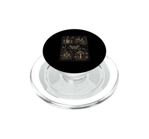 PopGrip MagSafe Goblincore : Support Papillon de Nuit et Champignon pour Smartphone Champêtre