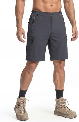 COOFANDY Men's Hiking Cargo Shorts 9" Lightweight Short with Zipper Pockets - 1