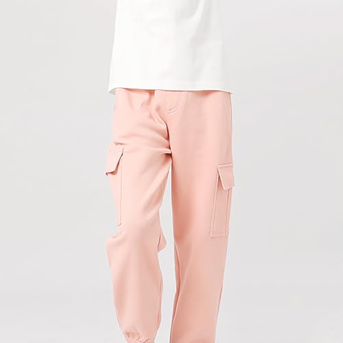 Boys Girls Trousers Elastic Waist Multiple Pockets Work Clothes Cotton Sweatpants Jogging Tracksuit Pants2