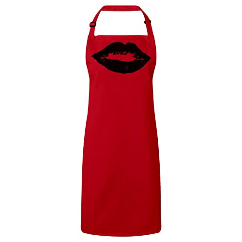 Tablier cuisine rouge motif bisou pour animer vos dîners et ateliers