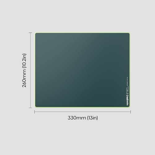 Image of Pulsar Gaming Gears Superglide Pad v3 Type-S - Alumino-Silicate Glass Gaming Mouse Pad, Soft R-Edge, Anti-Slip Silicone Base 330mmx260mm (M, Green)