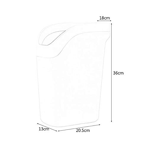 Poubelle en plastique robuste et compacte de 10L toutes pièces