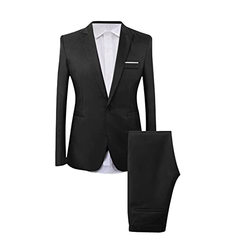 Men's Formal Dress Blazer Jacket Pants Casual Work Office Business Suit Jacket Fashion 3 Piece Tuxedo Prom Suits Set