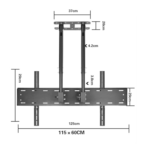 Support TV plafond pour écran 60 à 100 pouces orientable charge 100kg