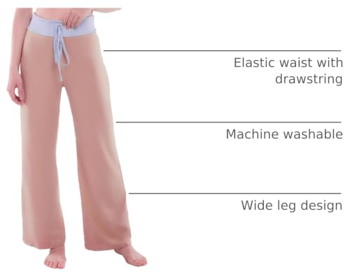 Image of NEWCOSPLAY Women's Comfy Pajama Pants Casual Drawstring Palazzo Lounge Wide Leg Pants
