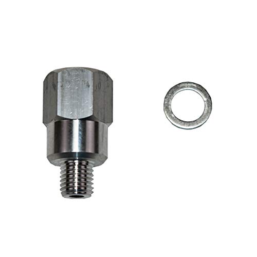 A-Team Performance Coolant Temperature Sensor Adapter - Steel Flange M12x1.5 Thread Adapter - 1/4 NPT Fitting for Coolant Temp Sensor - Compatible with LS1, LSX & LS3 Engine Swaps - 1 pc, Steel