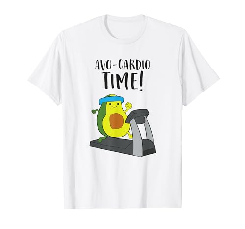 Divertente Avo-Cardio Avocado Fitness Vegan Esercizio Avocardio Maglietta