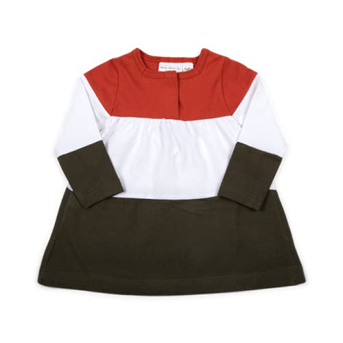 Robe blanche et verte Naty 98/104 vêtement fille coton léger