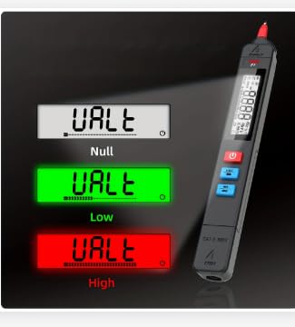 Z1 Digital Multimeter Universal MeterVoltmeter Test Pen, BLACK