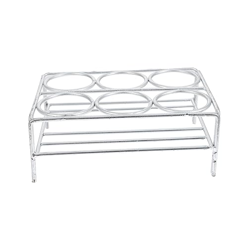 MUCKLILY 4 Hole Crucible Rack Chromeplated Crucible Holder Nickel Wire Crucible Support Safe Lab Tool for Educati