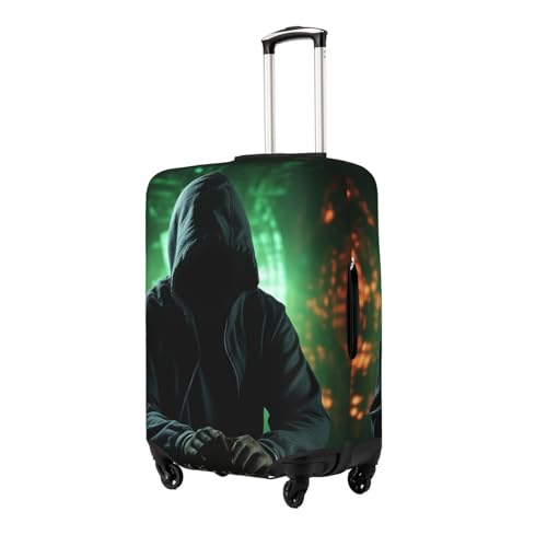 Hacker Attack Travel Luggage Cover Suitcase Protector Washable Elastic Suitcase Cover Anti-Scratch Luggage Protector X-Large Travel Suitcase Baggage Cover Fits 18-32 Inch Suitcase2
