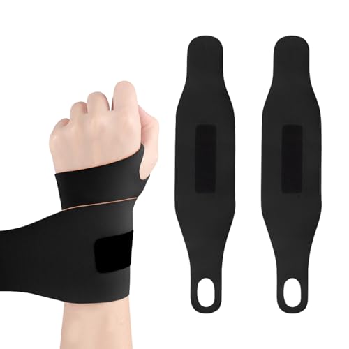 saijer Muñequera, 2 Piezas Muñequera Pulgar Muñequera Tendinitis Muñequera Tunel Carpiano Muñequeras Para Esguince de Dolor Muñeca, Tendinitis, Artritis, Protección Deportiva Hombre y Mujer (Negro)
