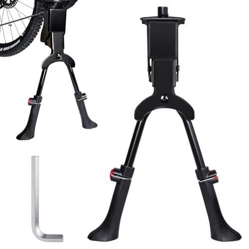 OCCOUMR Fahrradständer Zweibein-Ständer Doppelständer Höhenverstellbar 24-29 Zoll Fahrradständer Zweibein Tragkraft 30kg Fahrrad Ständer für City Fahrrad MTB und Trekkingräder