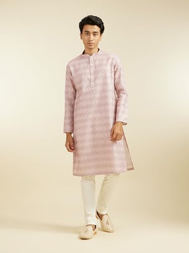 Image of DIWAS BY MANYAVAR Men's Art Silk Printed Kurta (1pc)