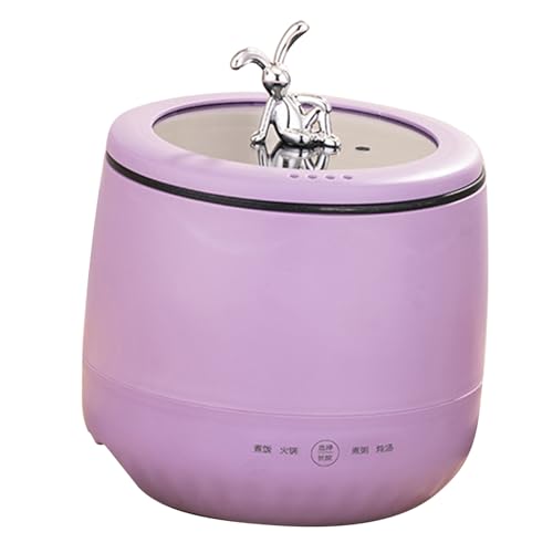Mini Olla Arrocera, Olla Arrocera con Enchufe Europeo de 220 V para Gachas de Avena (PURPLE)