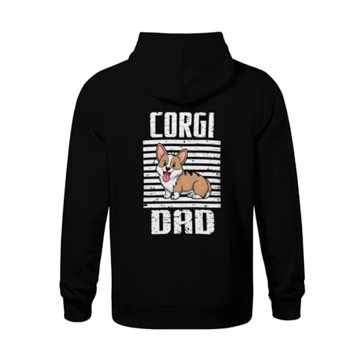 Kids Vintage Corgi Dad Proud Dogs Boys Girls Lightweight Kangaroo Pocket Fleece Hoodies3