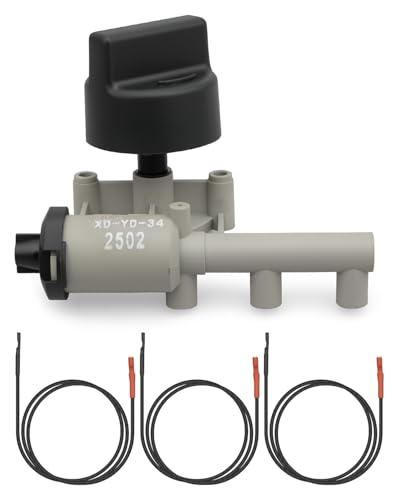 Fit for RV Stove Piezo Igniter Kit 56096, 3 Outlets Igniter with Knob and 3 Wires, Compatible with Atwood, Wedgewood, Dometic, Suburban, Magic Chef - Replacement for RV Stove Models CA-30 CA-31 CA-34