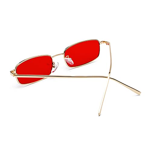 Retro Rectangle Sunglasses Vintage Slim Metal Frame Rectangular Sun Glasses Women Men Narrow Square Eyewear2