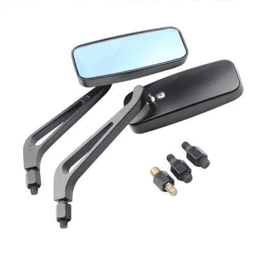 Espejos retrovisores de aluminio negro para motos custom Softail y Dyna