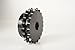 Browning D100B30 Minimum Bore Double Roller Chain Sprocket, 2 Strands, Steel, 1-7/16" Stocked Bore, 30 Teeth