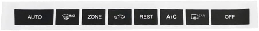 AC Climate Control Switch Repair Button Decal for W207 W212 E250 E350 | For W207 W212 E250 E350 AC Climate Control Switch Repair Button Decal Sticker for 2010-2016 Models 8 keys