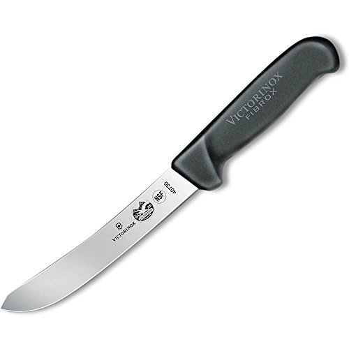 Victorinox Butcher Skinning & Fishing Stiff Narrow Fibrox Pro Handle, 6", Black