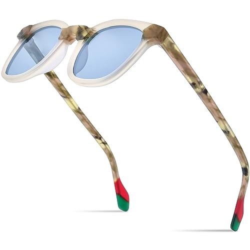 Image of HEPIDEM Matte Acetate Vintage Retro Square Polarized Sunglasses for Men UV400 UV Protection Sun Glasses