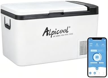 Alpicool K25 25 Litros Neveras de Viaje Portátil Nevera Congelador de Coche 12/24V CC Eléctrica Frig...