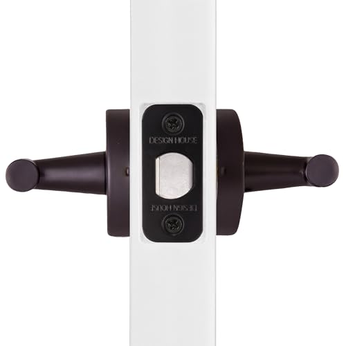 Image of Design House Eastport Passage Door Lever, Matte Black | Surface, Contemporary /Modern, Zinc, Hardware, 582627