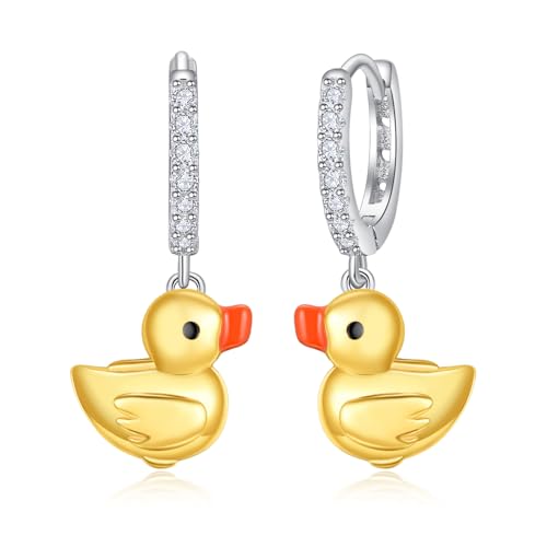 Silver Hoops Earrings for Women 925 Sterling Silver Hoop Animals Dangle Earrings Hypoallergenic Sleeper Huggie Earring