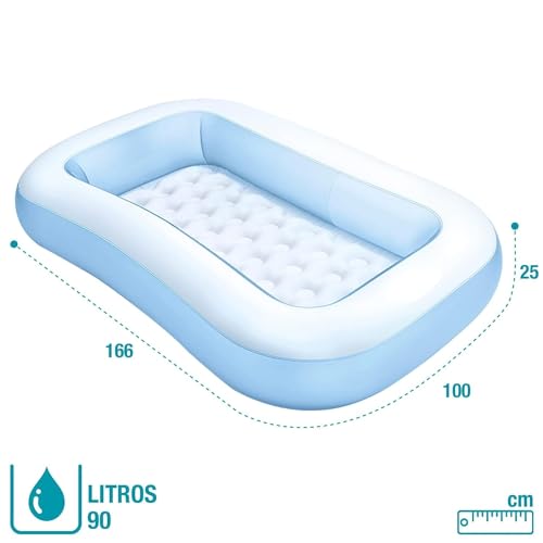 Image of LONGMIRE Swimming Pool for Kids 5.5 Feet Pool for Kids 1 to 5 Years Below | Baby Bathing Tub for Girls and Boys Rectangular - Multicolor