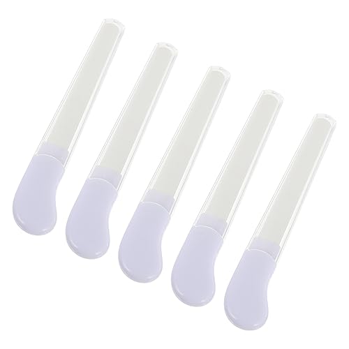 VINTORKY 5個セラミックネイルファイル 用 爪やすり研磨ストリップ ハンドヘルドプ 簡単トリミング カバー付き