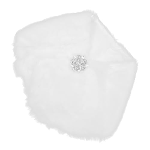 Winter Warmth Girls Faux Fur Shawl Comfortable Wrap for Little Girls Decorative Design