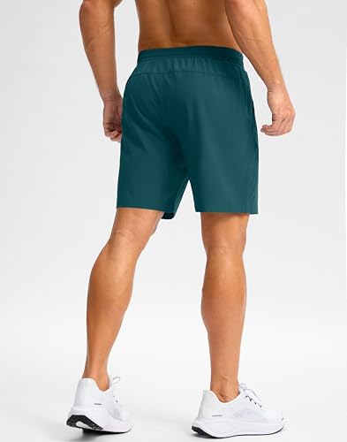 Image of Pudolla Men's Running Gym Shorts with Zipper Pockets 5 inch /7 inch / Lightweight Quick Dry Running Workout Athletic Short