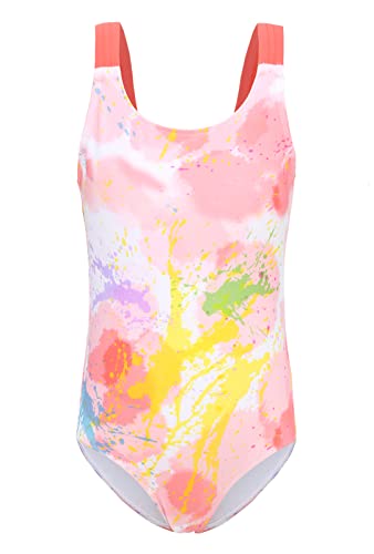 Image of Girls One Piece Swimsuits Tie Dye Bathing Suit for Girls Hawaiian Swimwear 3-16 Years