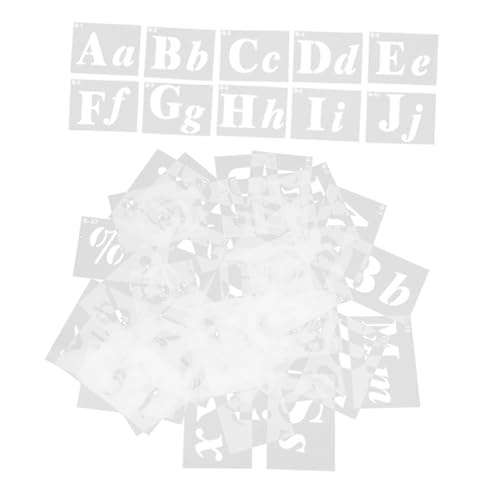 MOTHNUR 40 piezas Plantillas de y Números Reutilizables para de Pet Resistente Plantillas Pequeñas para Manualidades Caligrafía y Decoración DIY Madera y Paredes