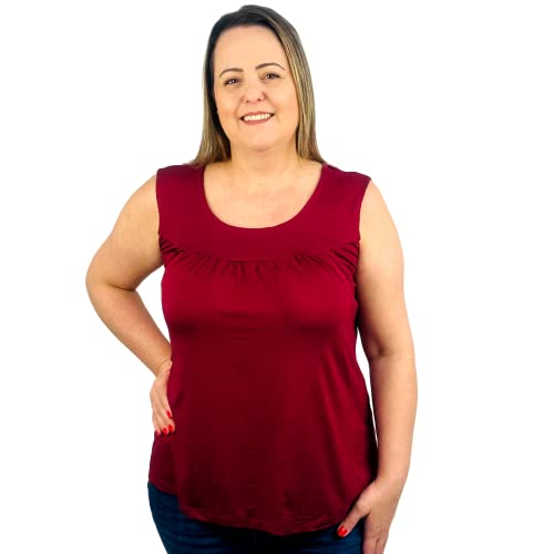 Blusa Feminina Lisa Bata Regata Senhora